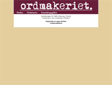 Tablet Screenshot of ordmakeriet.webben.fi